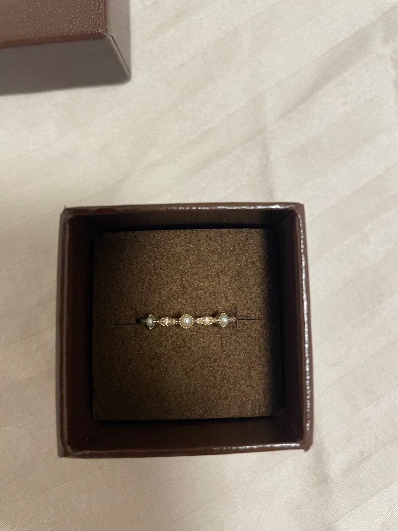 agete k10 パール　リング　13号