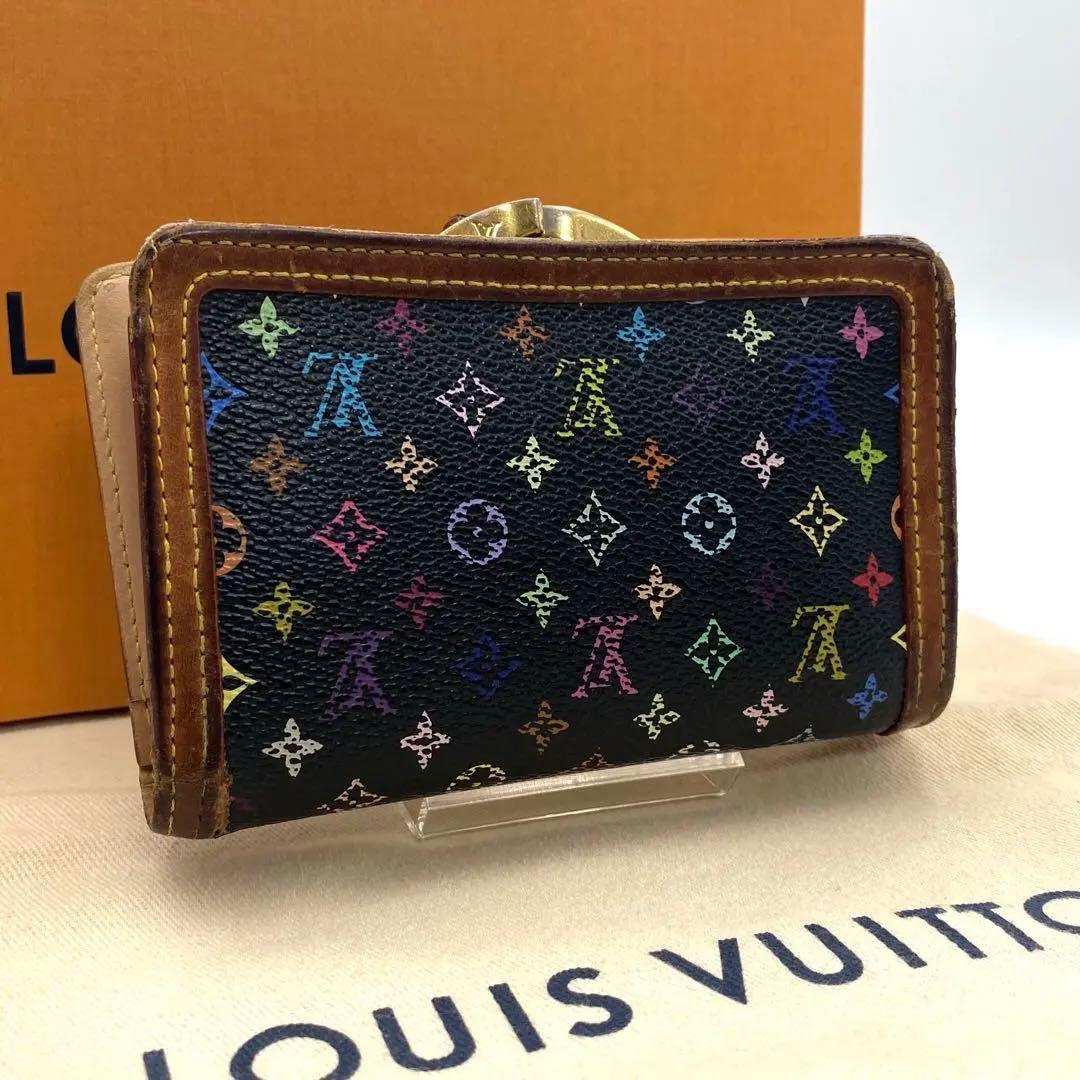ルイヴィトン モノグラム マルチカラー ポルトフォイユ ヴィエノワ ブラック