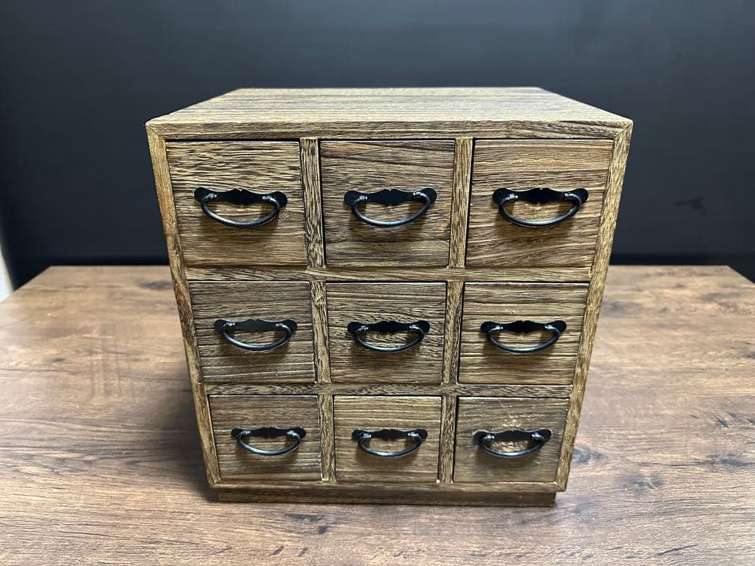 総桐造り　昭和レトロ　9杯小引き出し