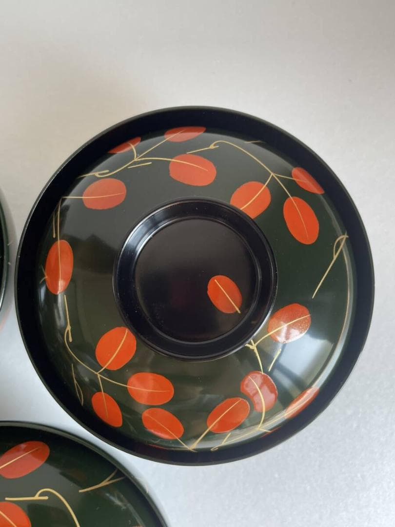 ①輪島塗 吸物椀 五客 木箱付 漆器 50 お椀