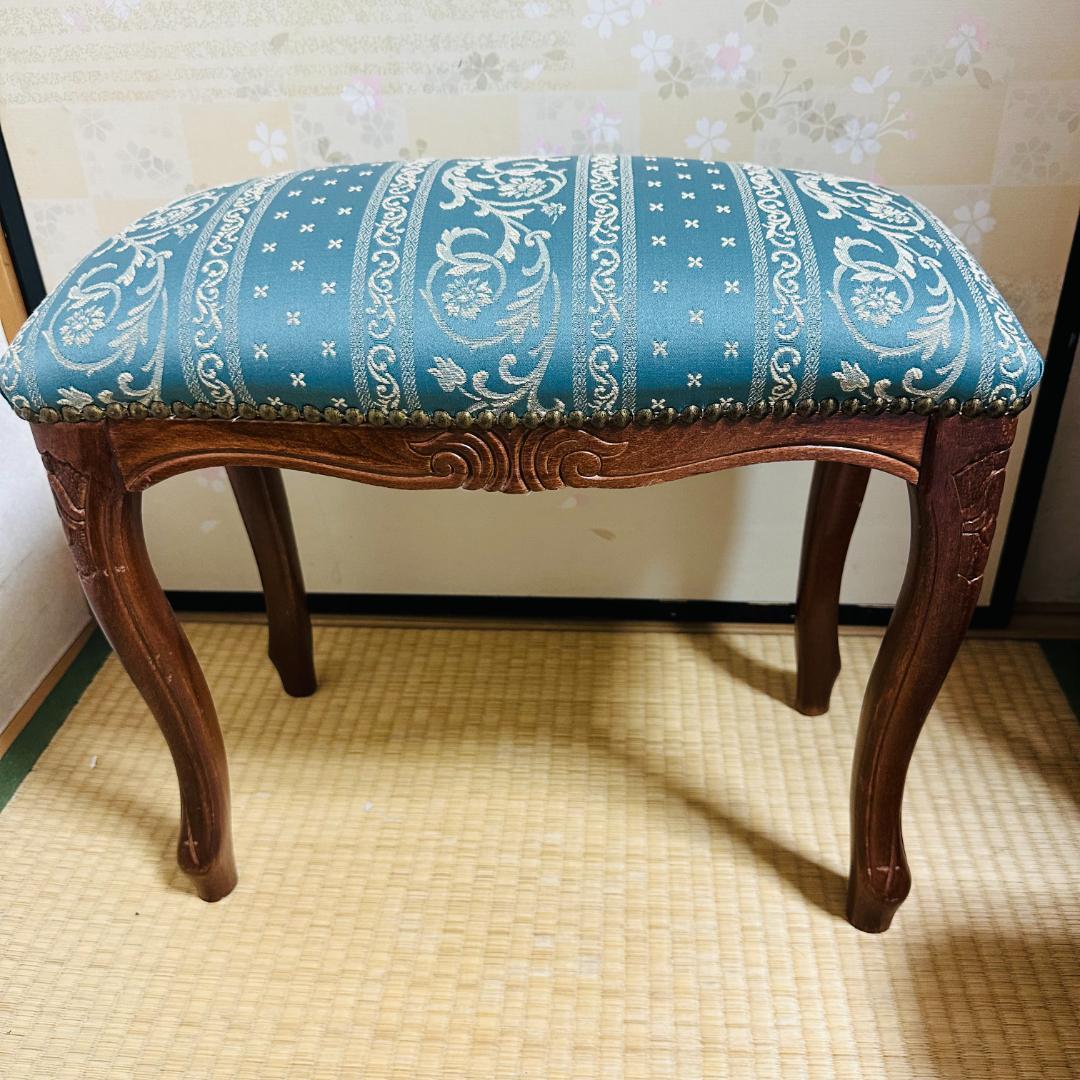 美品✨ イタリア アンティーク スツール オットマン 猫脚 クラシカル