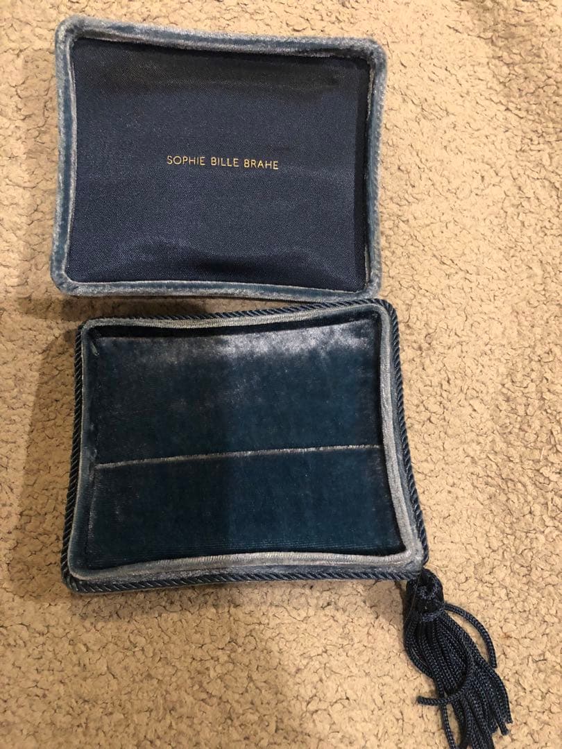 SOPHIE BILLE BRAHE ネイビー ベルベットポーチ