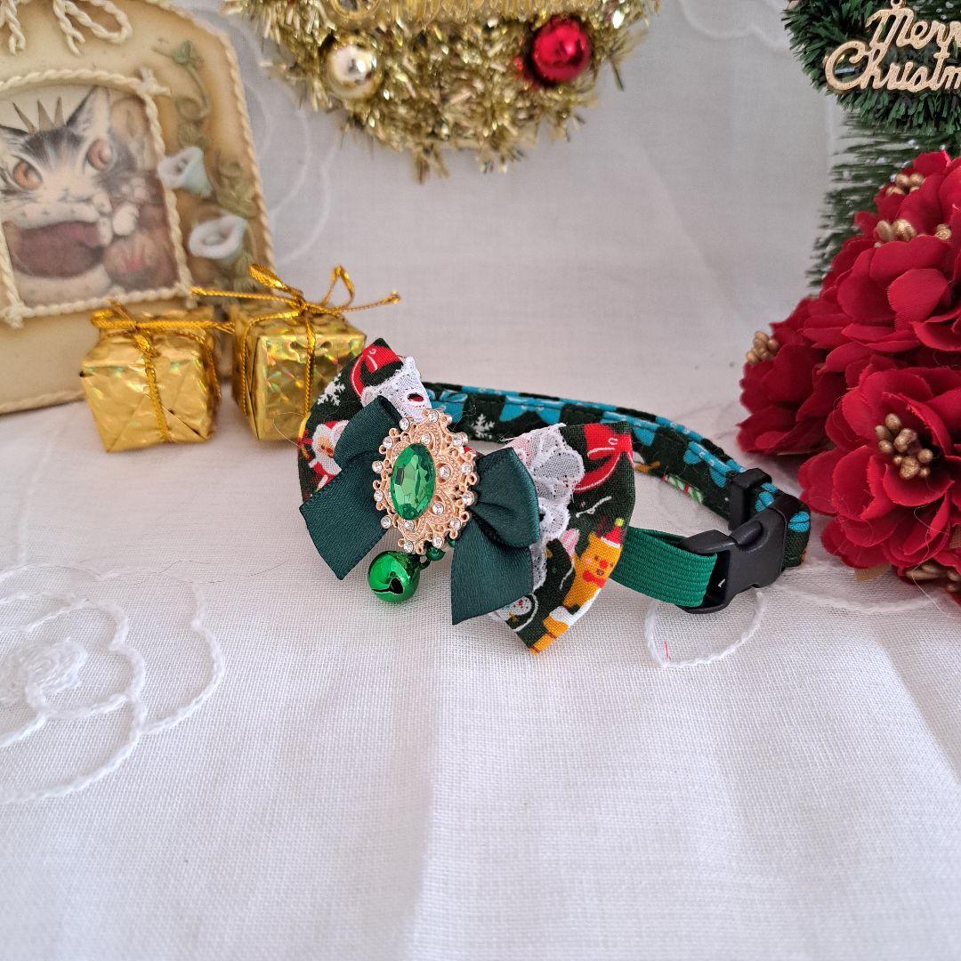 クリスマスシリーズ(サンタクロース)わんちゃん猫ちゃん用首輪