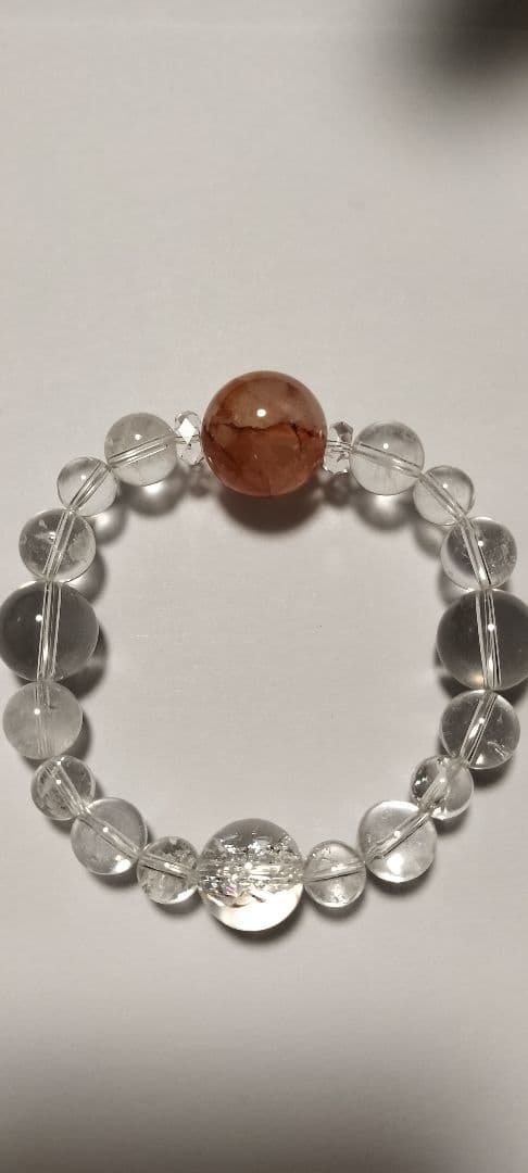 まさ　希少大珠ライモナイトインクォーツ18ミリ　大珠アイリスクォーツ