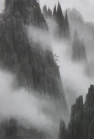 東山魁夷、【黄山雨過】、希少な額装用画集より、新品額装付、状態良好