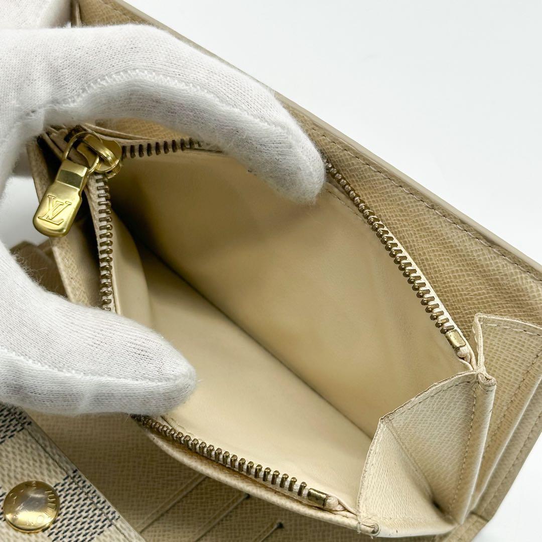 ルイヴィトン ポルトフォイユ アレクサンドラ ダミエ アズール 三つ折り