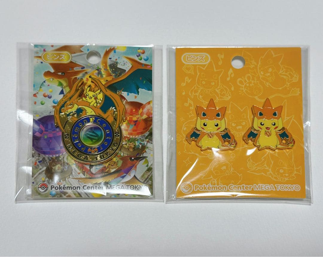 ポケモンセンター メガトウキョー オープン ロゴ ピンズ リザードン ピカチュウ