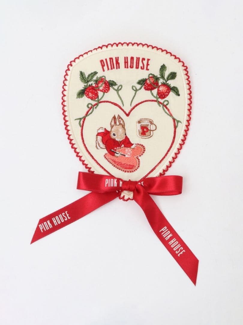 ピンクハウス Rambling Hearts刺繍ワッペン アイボリー