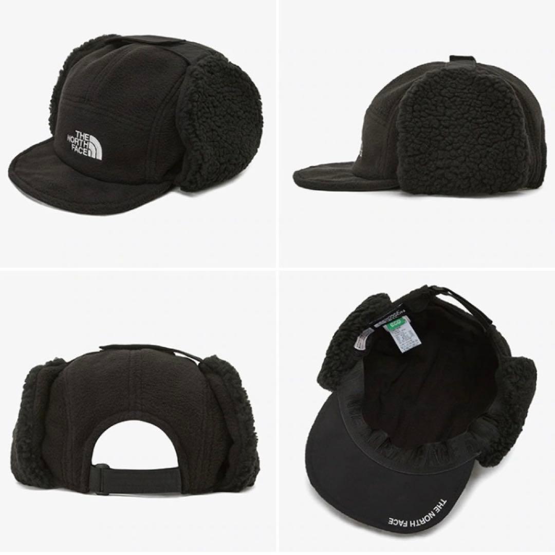 新品タグ付　ノースフェイス 耳当て付き　 ボア　フリース　キャップ　黒