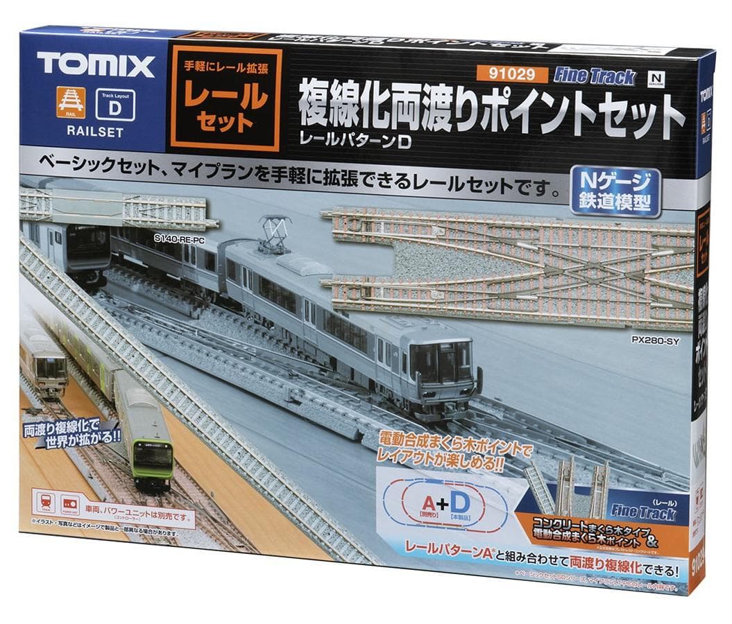 TOMIX 91029 レールセット複線化両渡りポイントセット