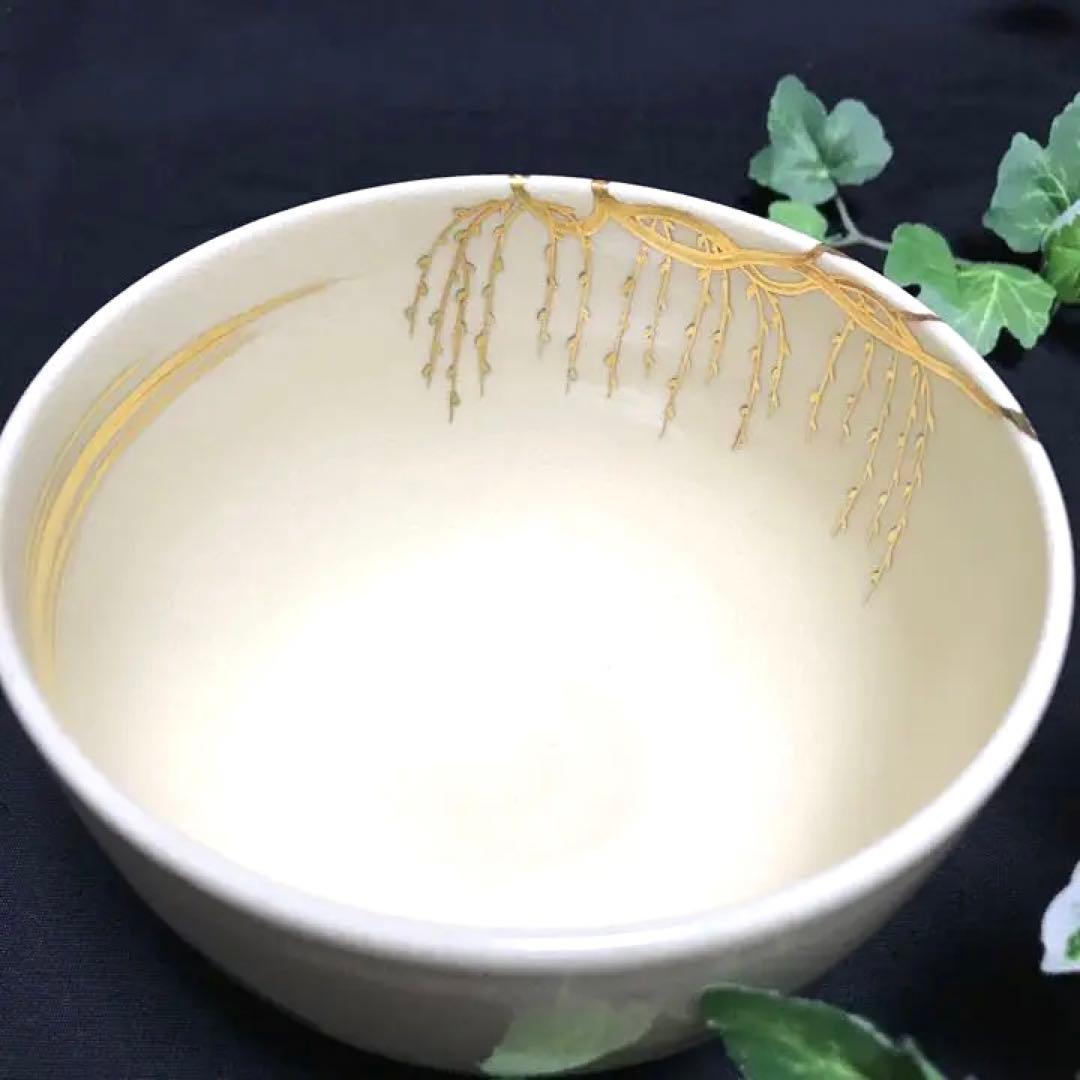 未使用　清閑寺窯 杉田祥平造　京焼　色絵鶏画　茶碗　茶道具 抹茶碗　茶陶　鶏