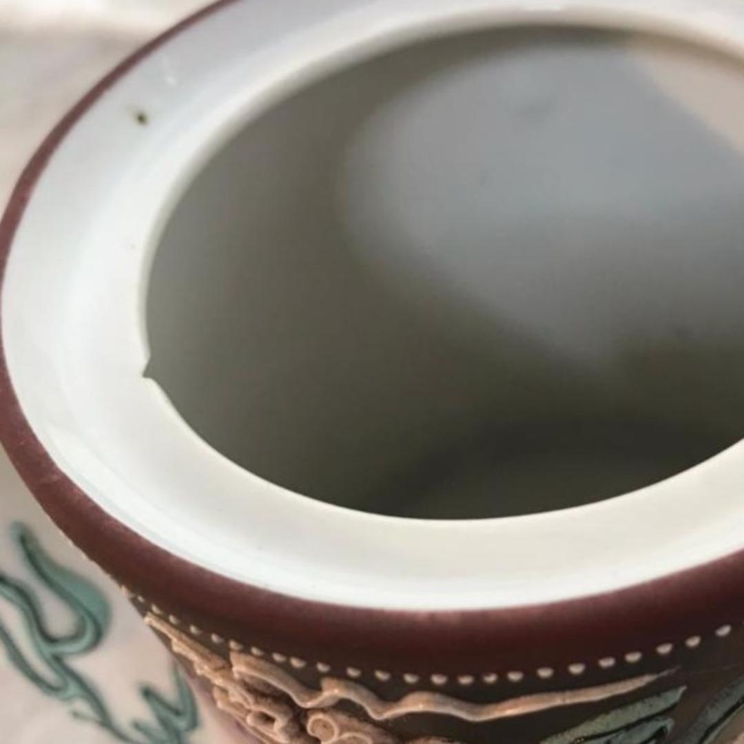 ドラゴン　ティーポットセット　輸出用　松風陶器　もりあげ