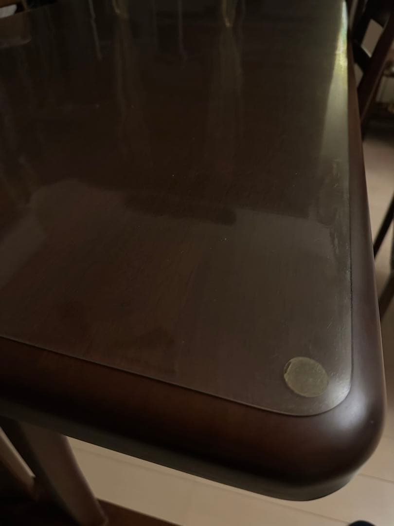 ダークブラウン 木製 ダイニングテーブル　4点セット　直接引き取りも可能