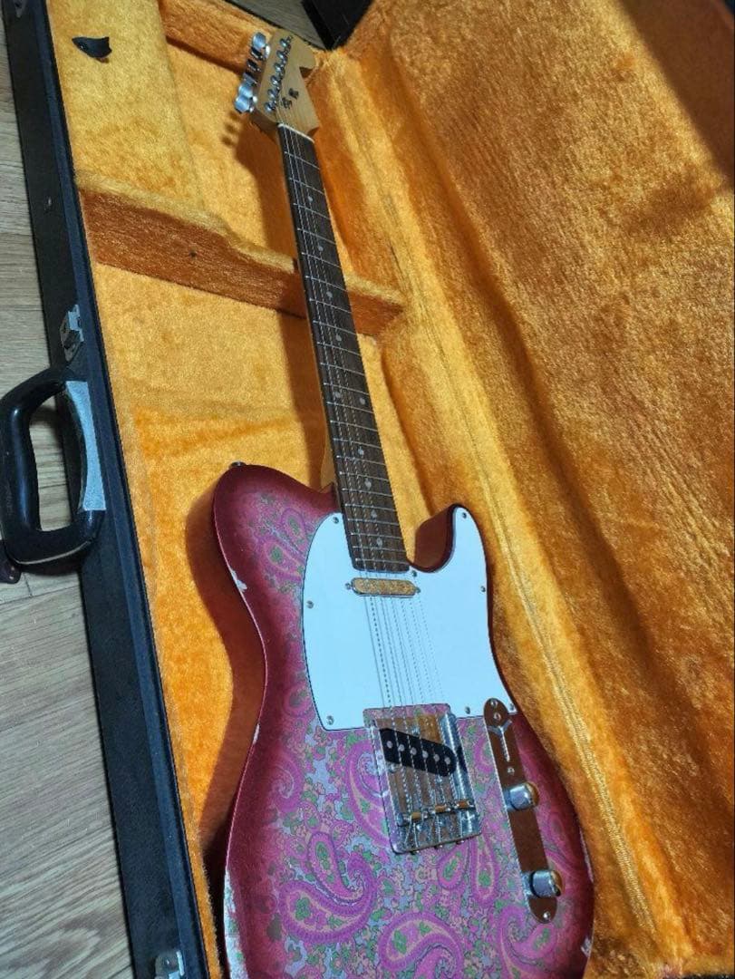 【ひかりさん用】ペイズリー　テレキャスター　ピンク　レリック