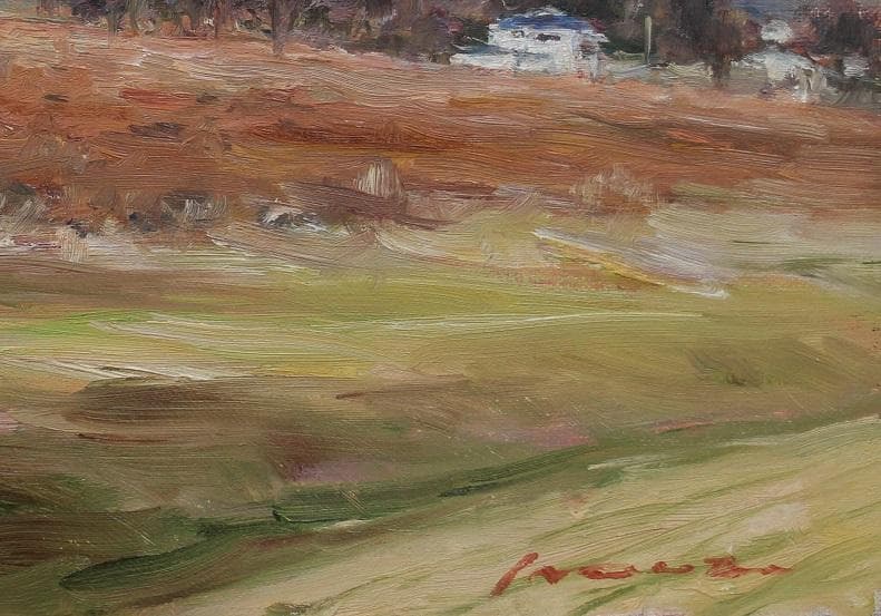 井上司「早春の赤城山」油彩 P6号