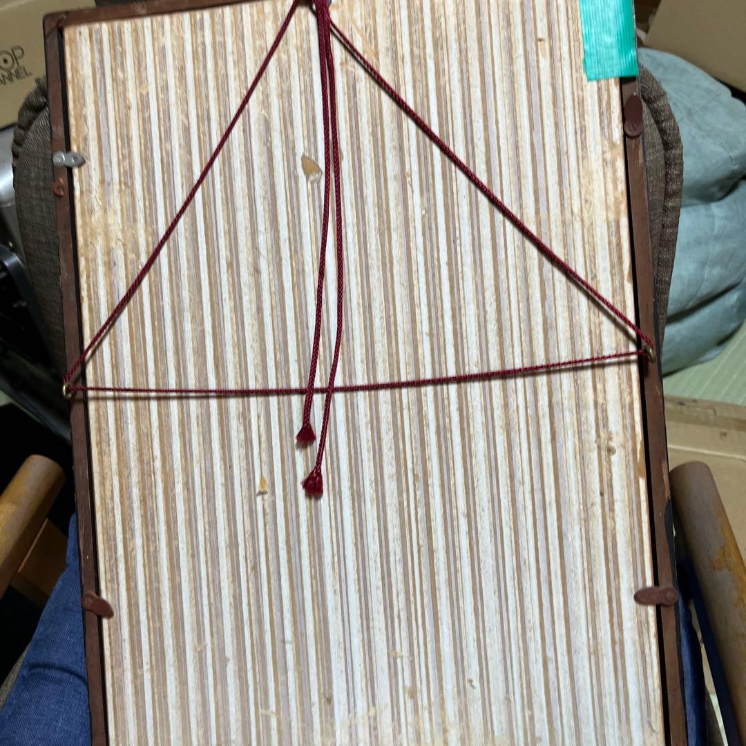 浮世絵 女性と男性の姿 木製フレーム