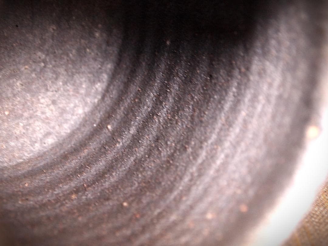 希少作★中里隆★焼き締めしのぎ文湯のみ★栞