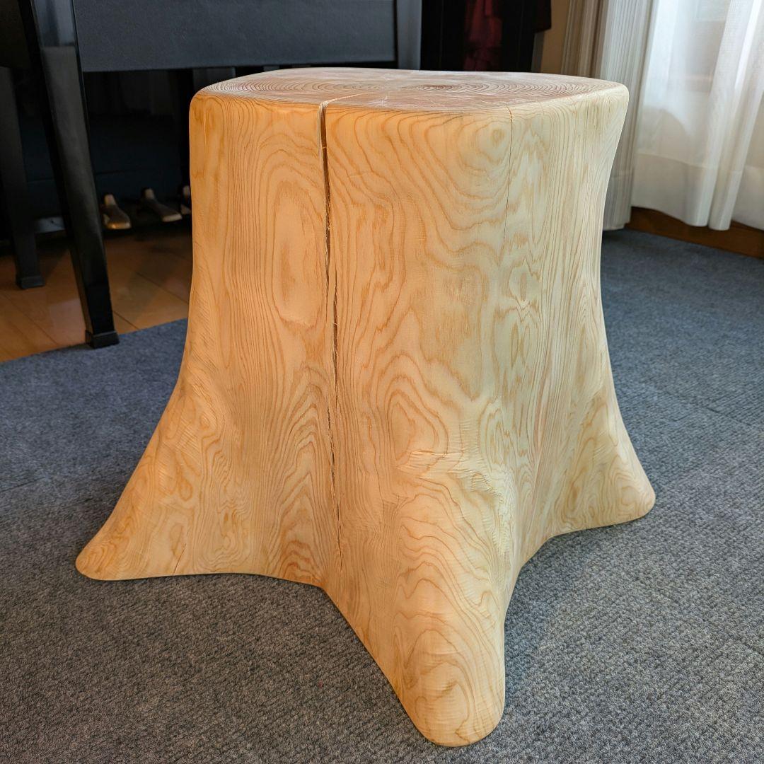 檜　切り株　丸太　椅子　スツール　テーブル　高さ約34㎝