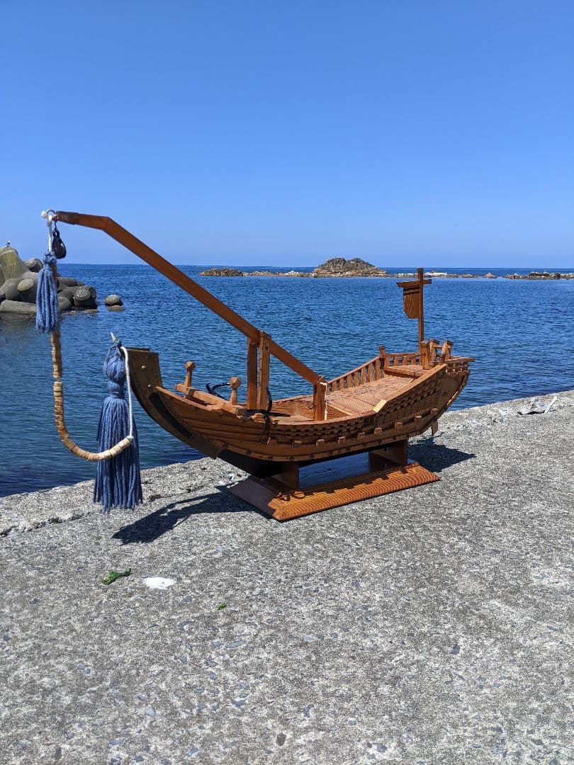 木製北前船　帆付き インテリア用