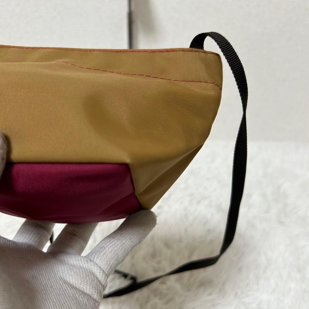 【美品✨舟形ミニショルダー】エルベシャプリエ　コンパクト　ベージュ　人気　軽量