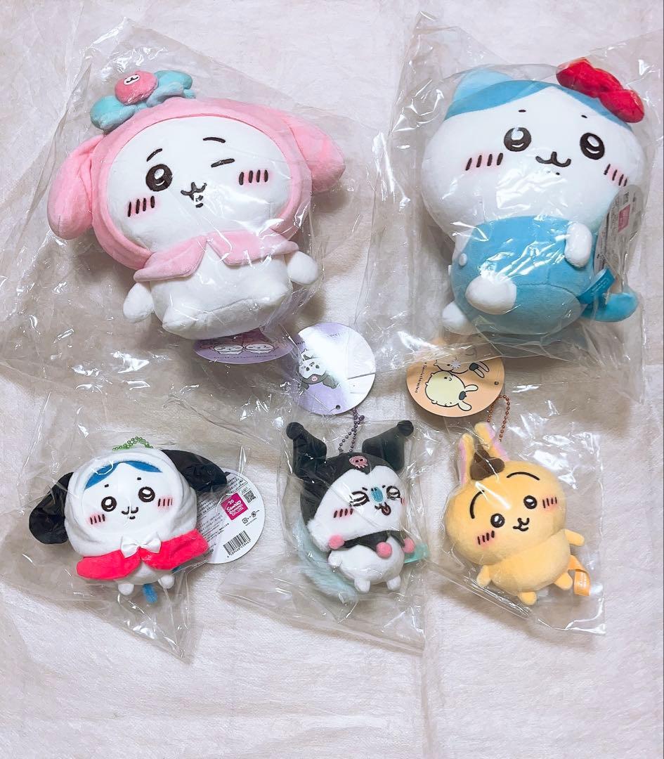 ちいかわ サンリオキャラクターズ ぷちミニマスコット とぬいぐるみ5点セット