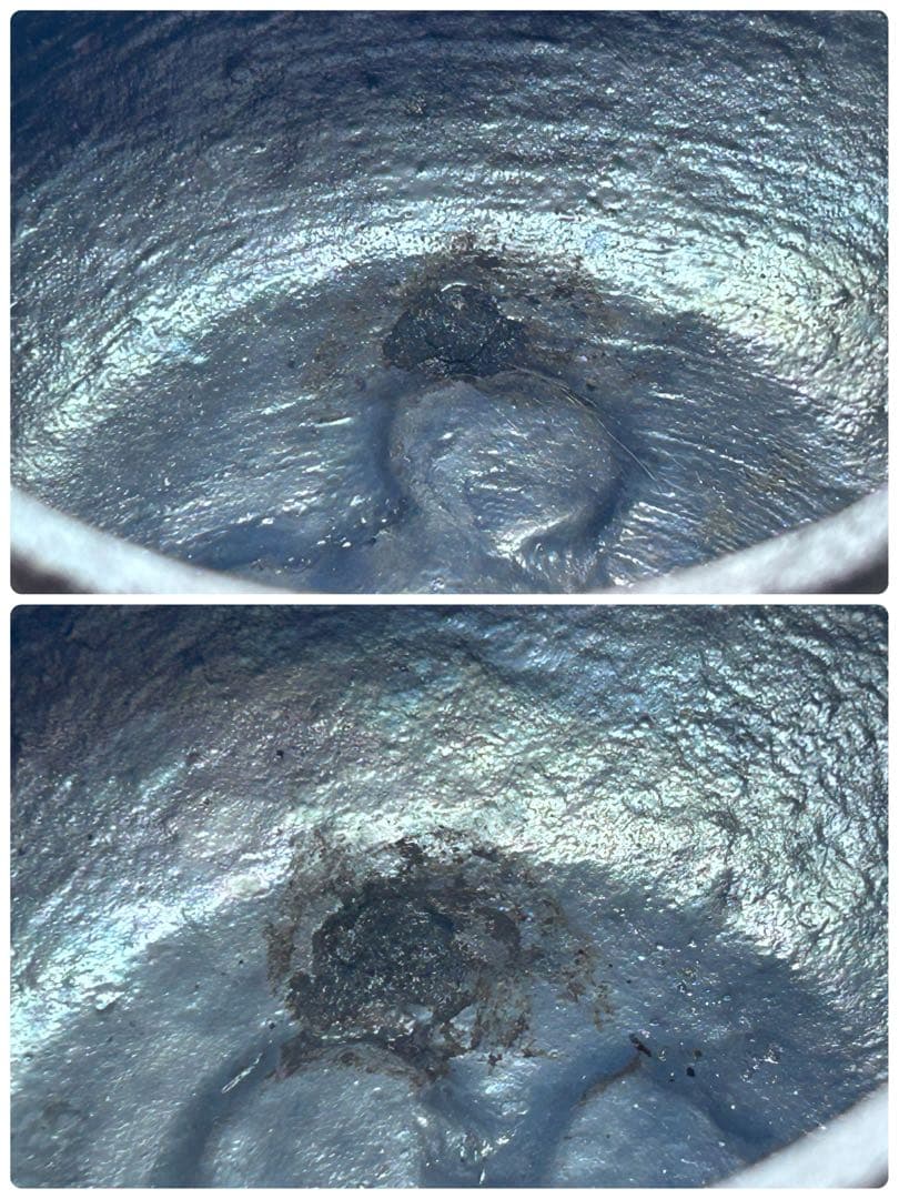 釜師 菊地政光作 置炉釜 桜川地紋 茶釜 茶道　-378-