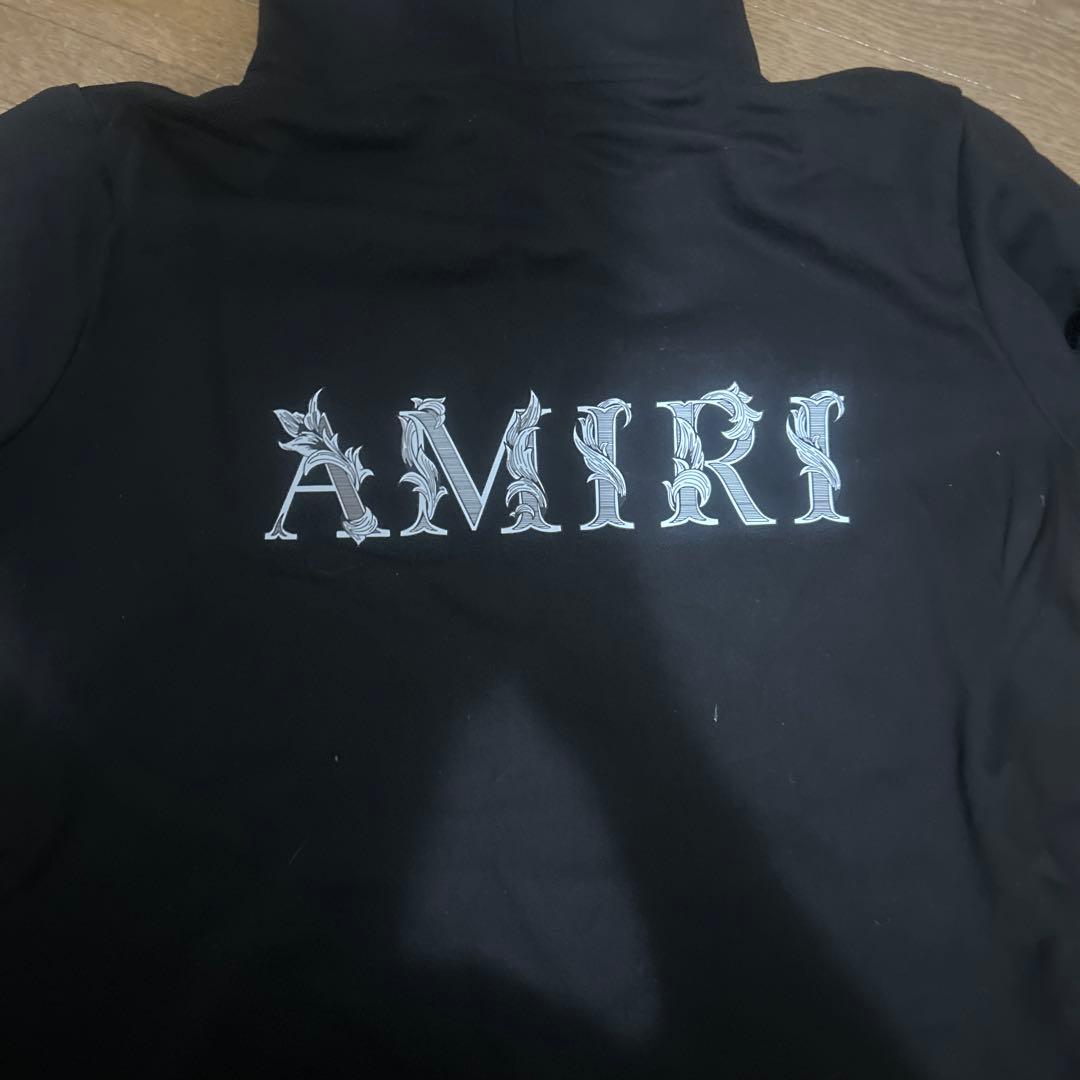 AMIRI ブラック パーカー S ＆ デニムティアーズ