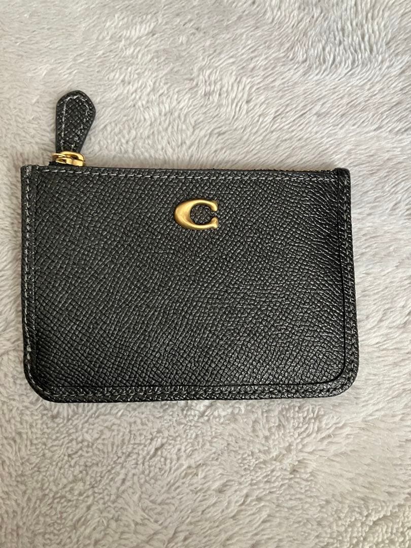 【新品・未使用】COACH ブラック レザー ケース　パスケース