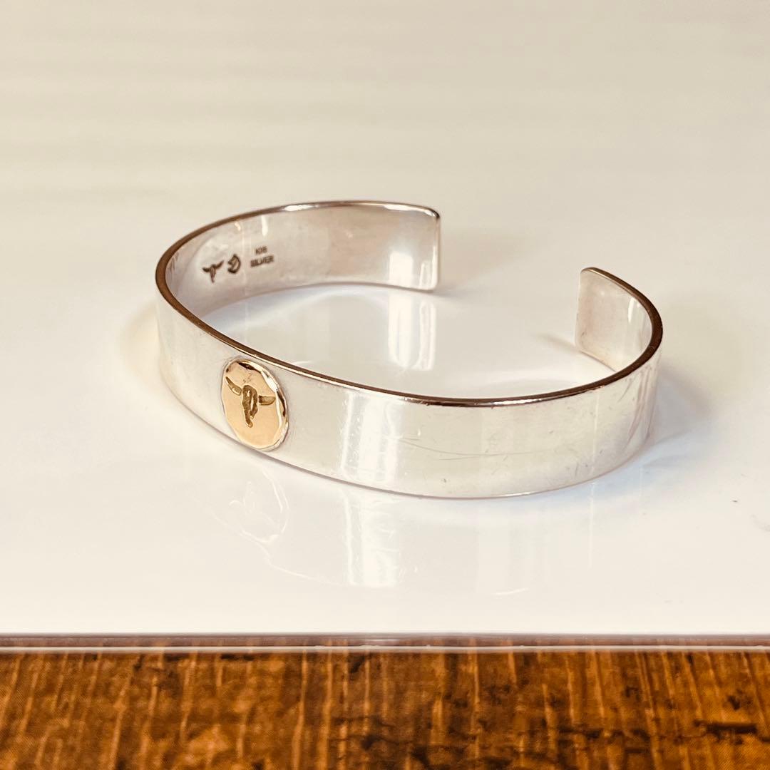 TADY&KING SV925 K18 平打ちバングルGPロングホーン