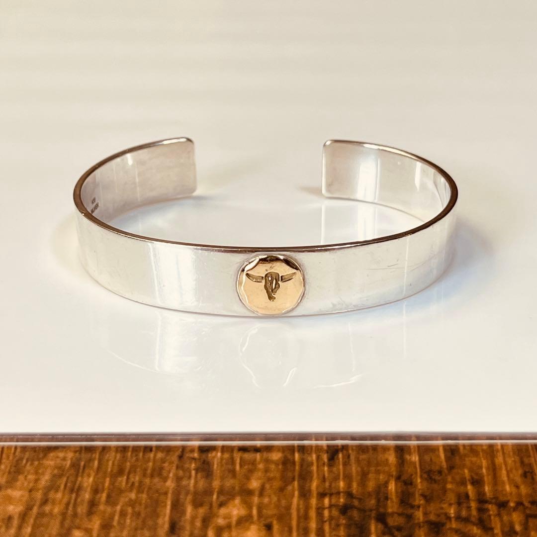 TADY&KING SV925 K18 平打ちバングルGPロングホーン