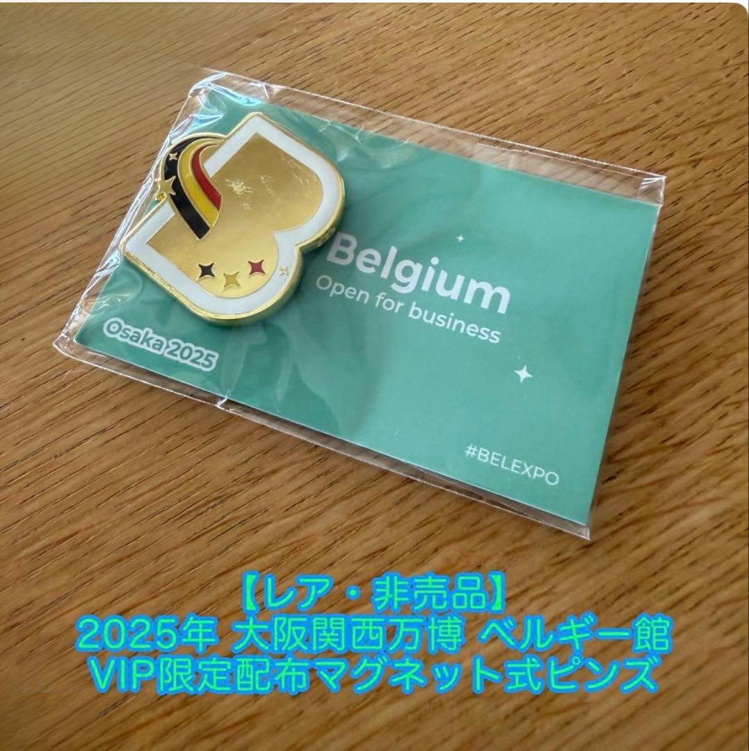 ⭕️最安⭕️激レア⭕️大阪関西万博 ベルギー館 VIPマグネット式ビッグピン
