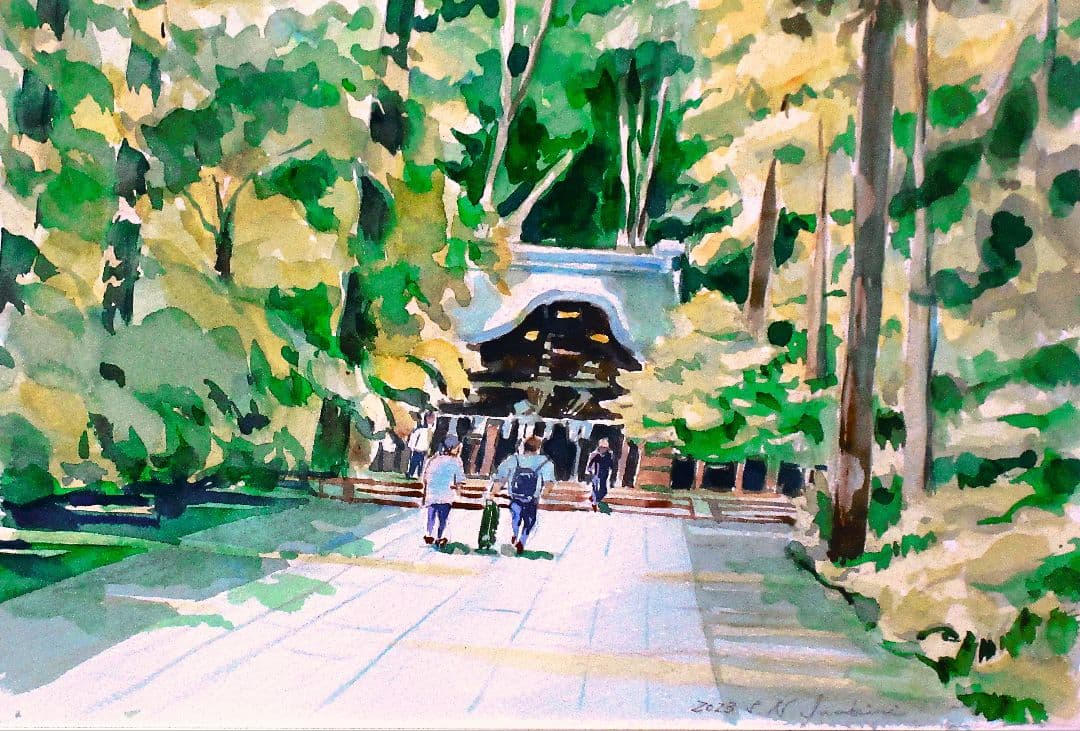 鎌倉八幡宮境内(額装済み)