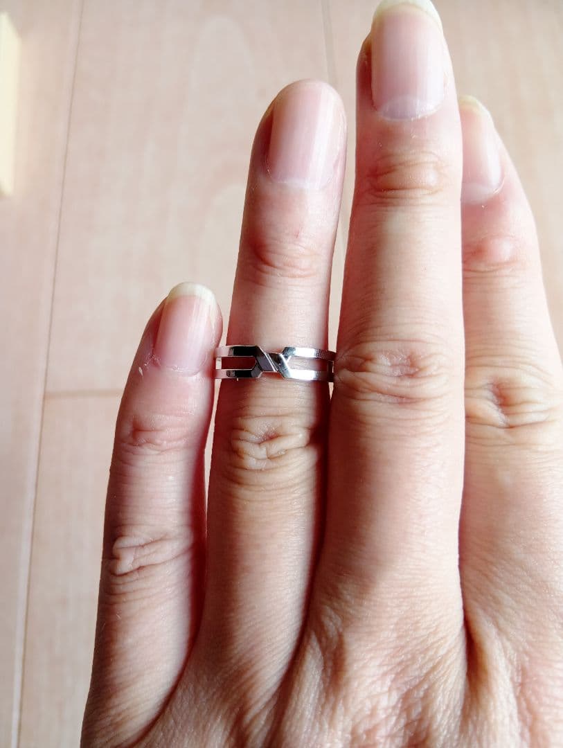 【美品】ヴァンドーム青山 K18WG クロスデザインリング 約12号｜3g超箱付