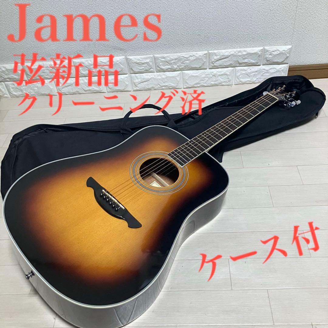 【弦新品】James JD400 ジェームス アコースティックギター /バック付