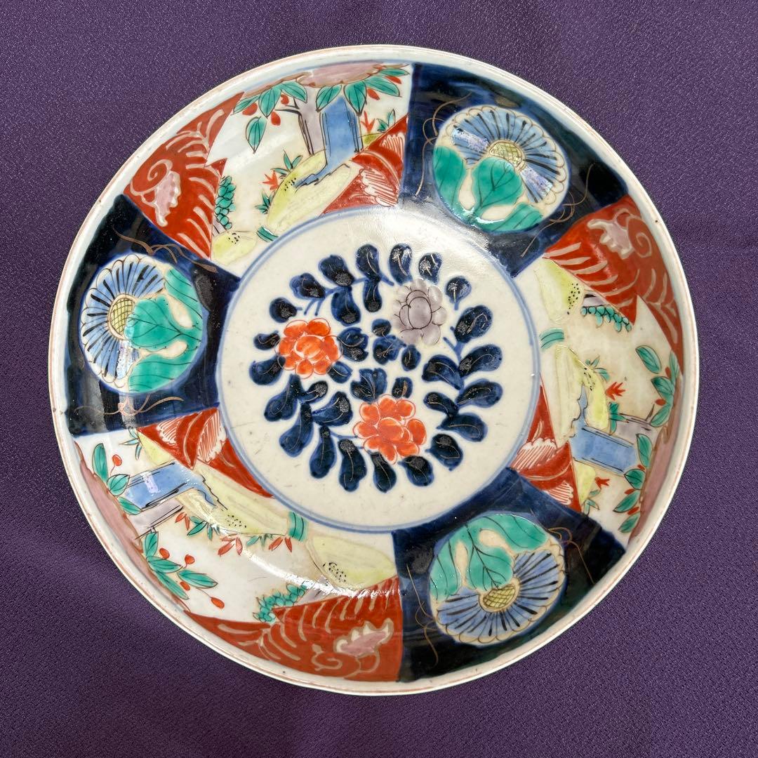 飾り鉢　陶器　骨董　色鮮やかな皿