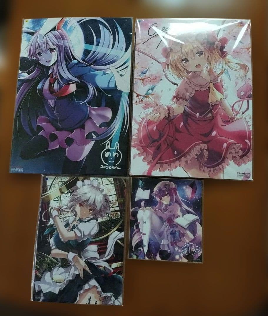 東方Project キャンバスアートパネル3枚＆色紙 十六夜咲夜・フラン・鈴仙