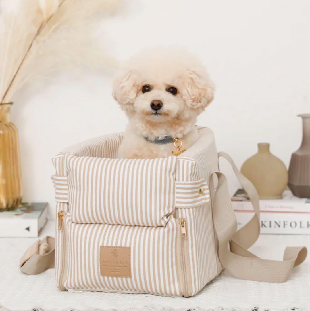 新品⭐︎モンシェリストライプドライブセンターペットベッド　ドライブベッド