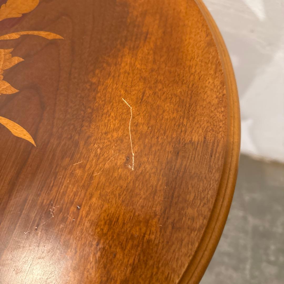 ヴィンテージ　木製　ラウンド　サイドテーブル　2段