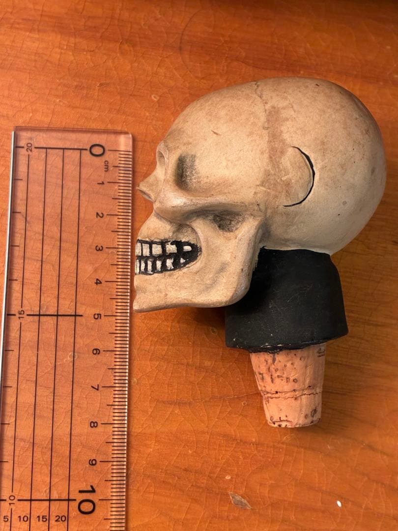 ビンテージ　スカル　髑髏　骸骨　デカンタ　死神　Poison 毒瓶　ホラー