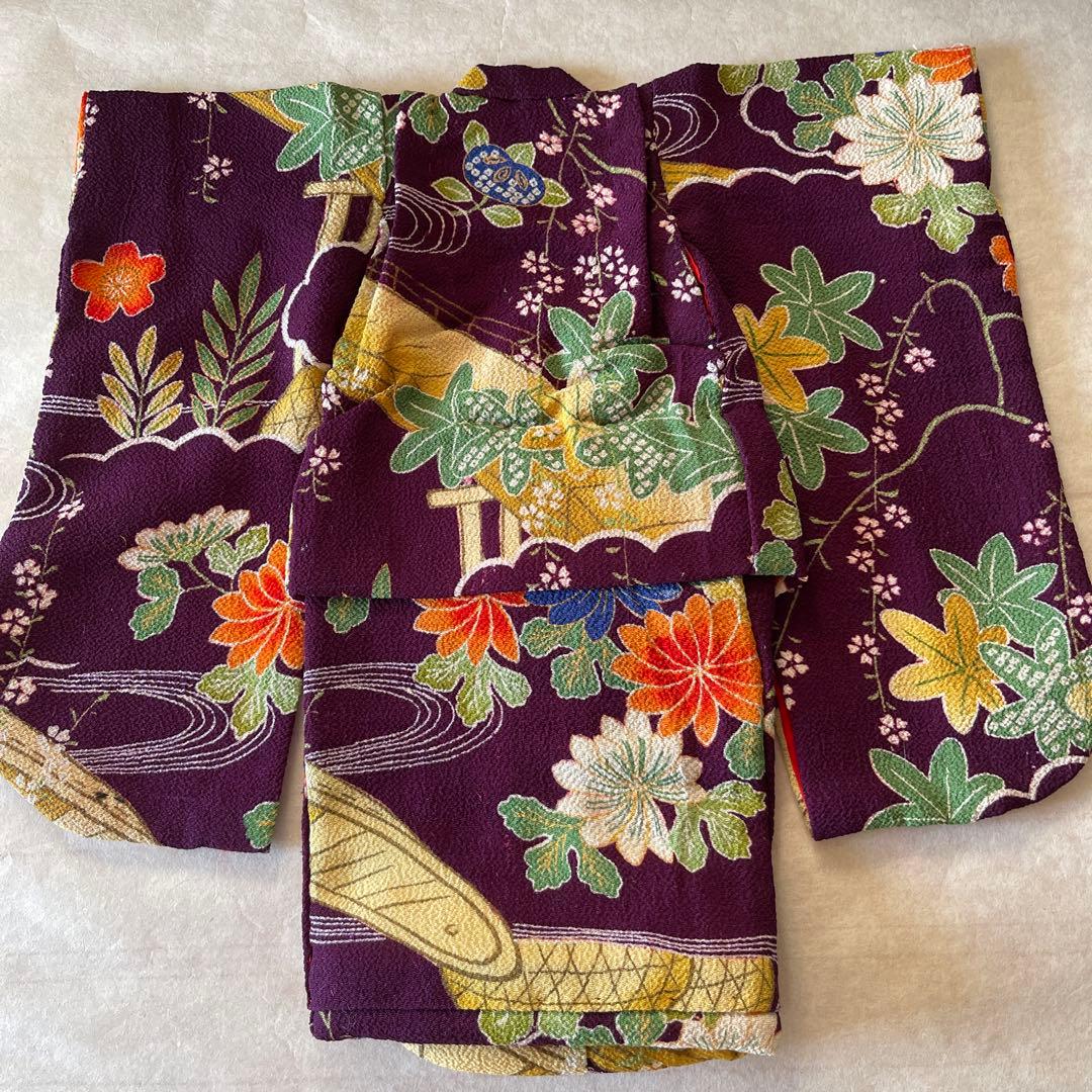 古布　一越縮緬　人形の着物　10号　120706