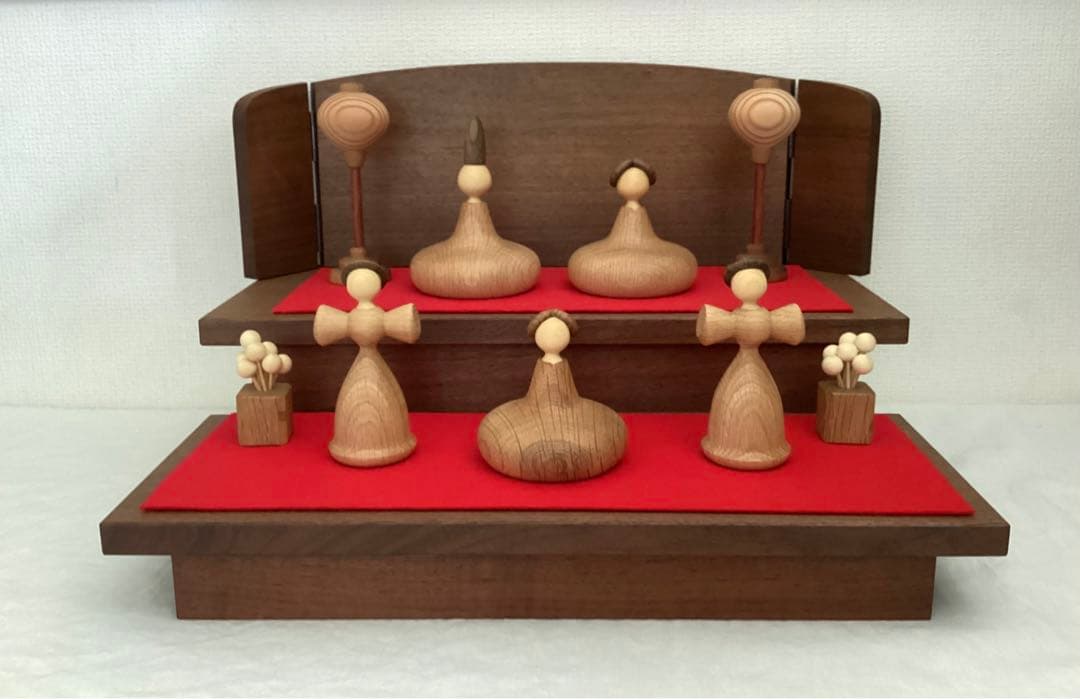 【土日限定お値下げ】【美品】三浦木地　雛人形　ひな人形／2段　7/10までの出品