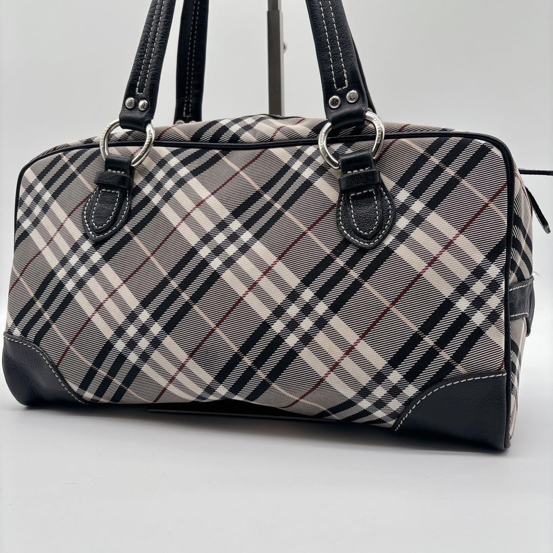 バーバリーブルーレーベル ミニボストン ノバチェック レザー ナイロン