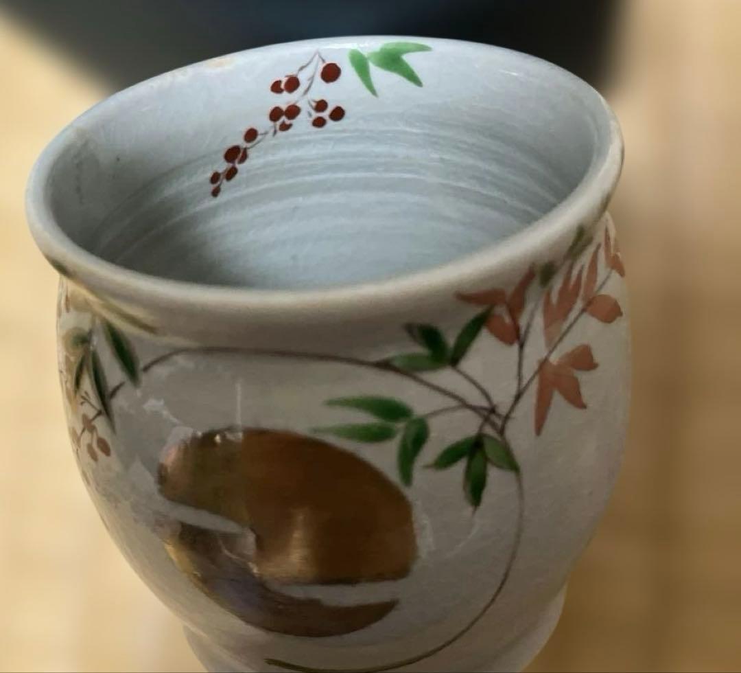 【茶道具】 蓋置 月兎に波 錦光山宗一郎 作 新品