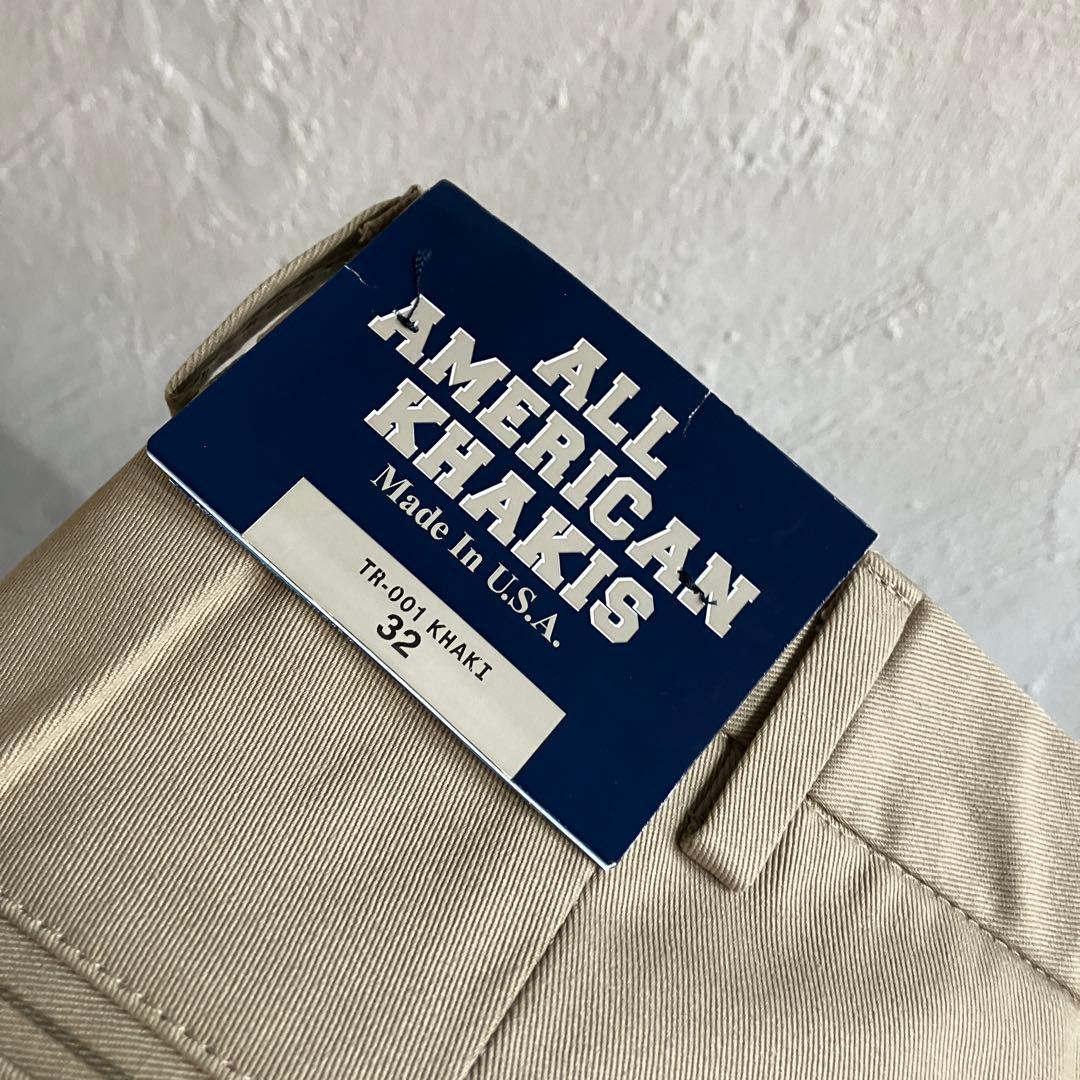 新品 ALL AMERICAN KHAKIS ツープリーツ チノパン 32