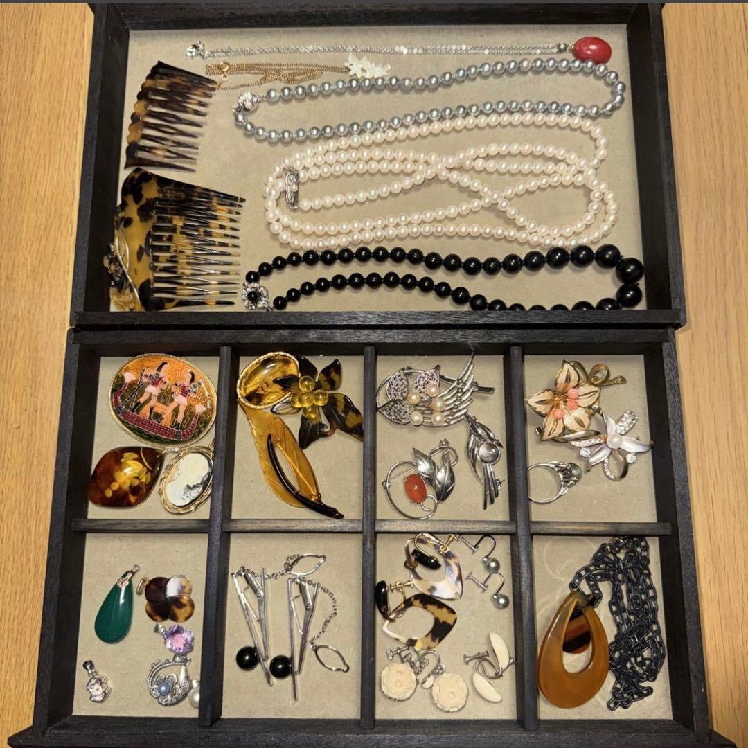⭐︎遺品整理まとめ売り⭐︎ジュエリーボックス ネックレス ヘアアクセサリー