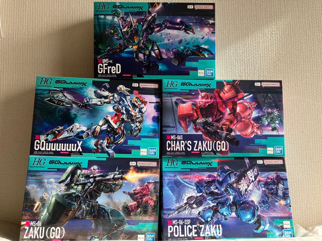 GQuuuuuuX ガンプラ　HG 5個　ジークアクス　ジフレド　ザク3種