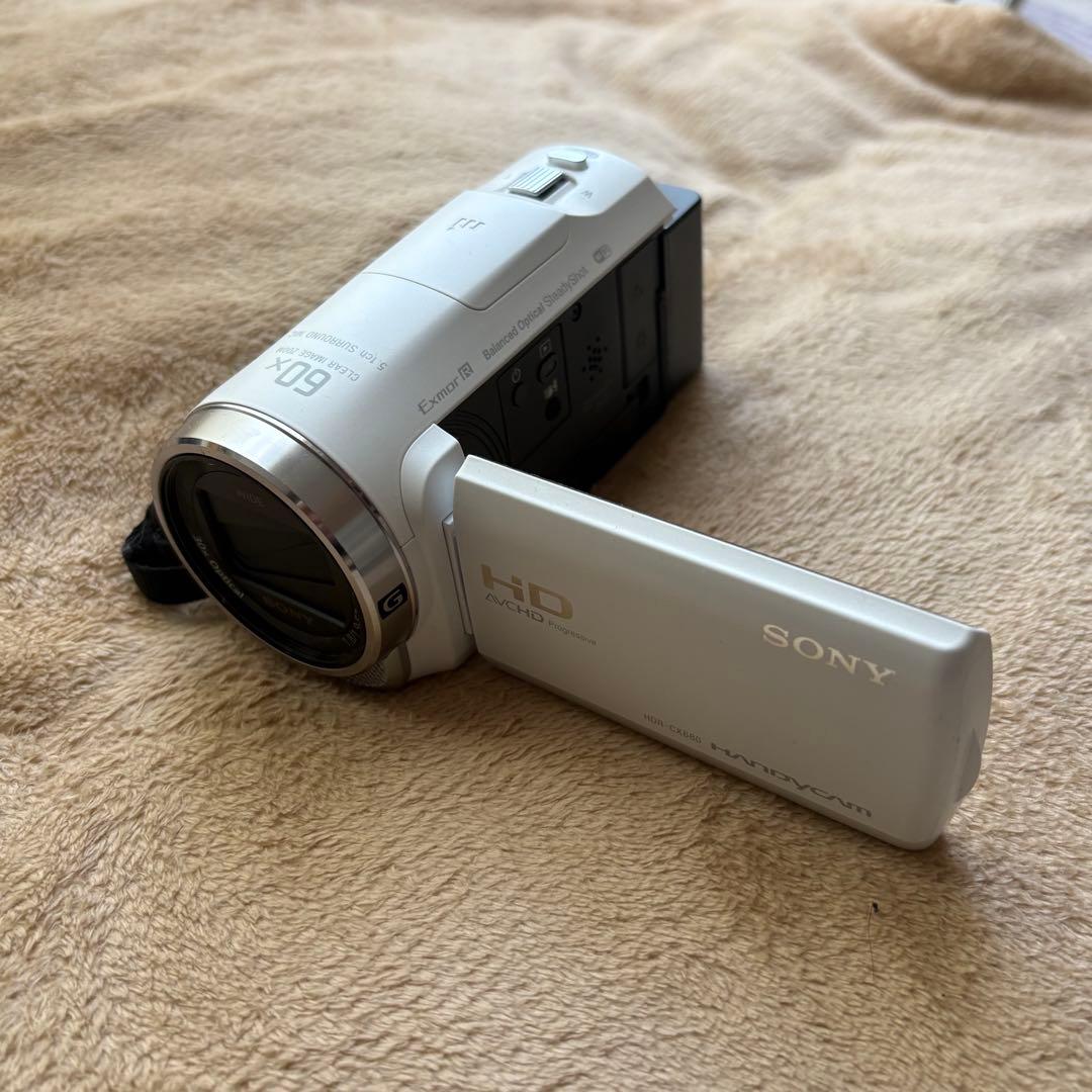 SONY HDR-CX680 ホワイト 60倍ズーム
