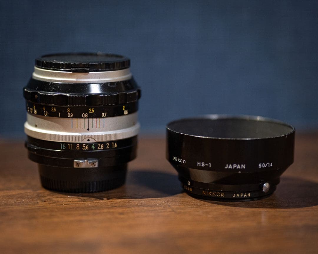 【HS-1フード付】Nikkor-S Auto 50mm F1.4 単焦点レンズ