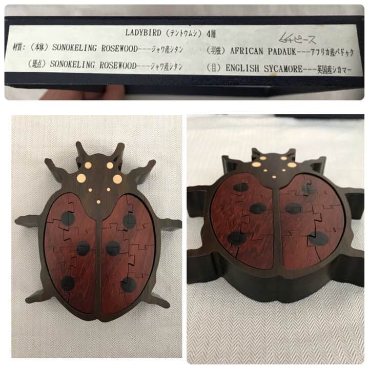TRIGSAWパズル てんとう虫 多重層木製パズル インテリア
