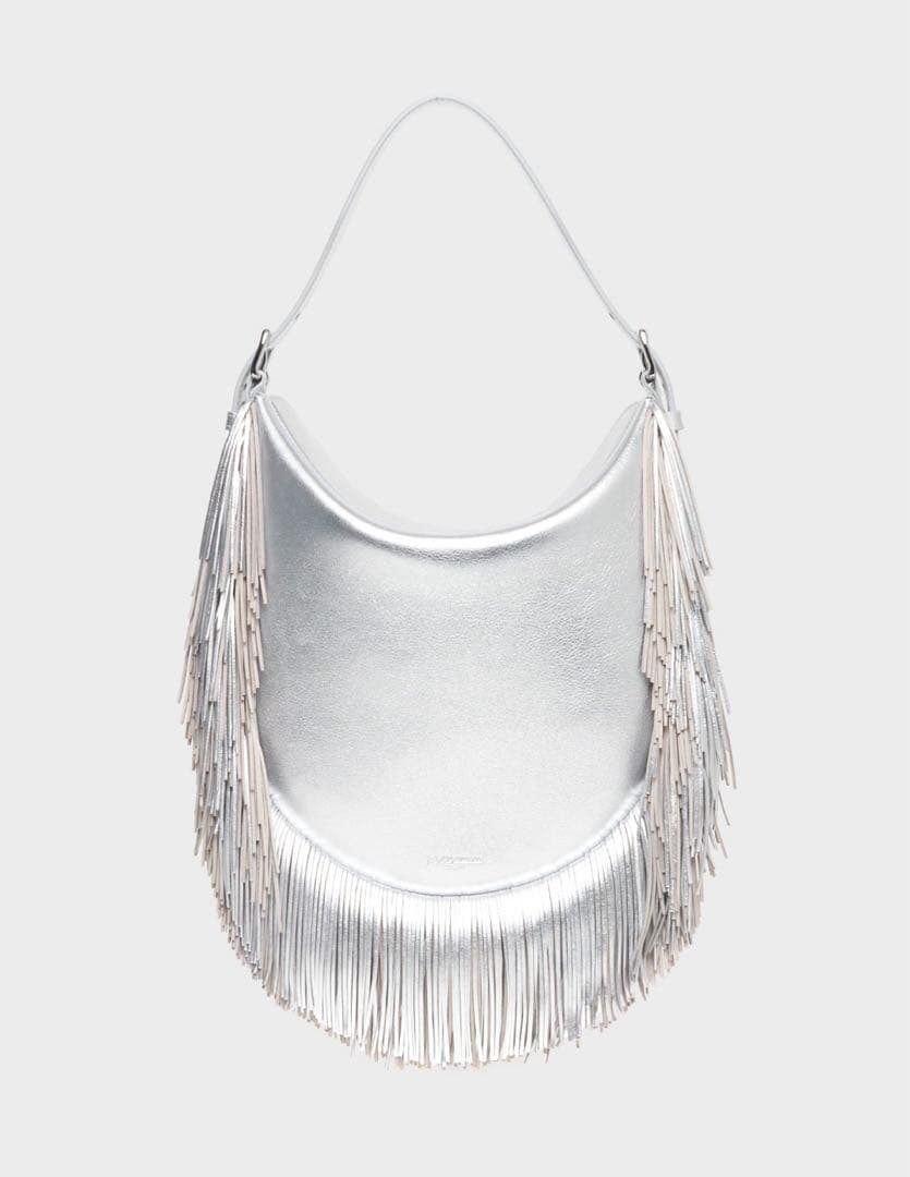 j&m davidsonシルバー フリンジ ショルダーバッグ フィエスタ　24